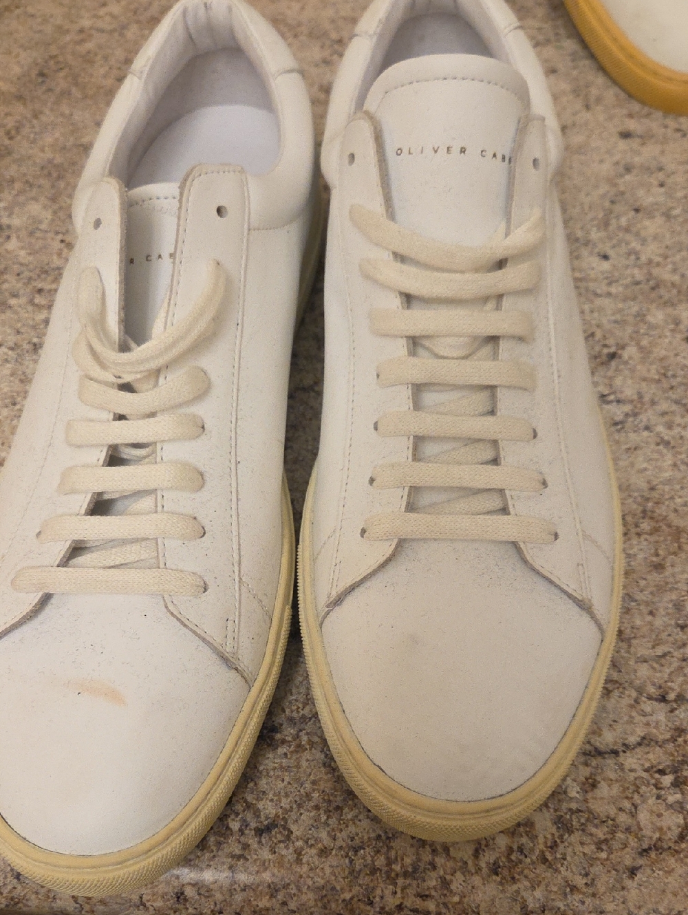 Oliver Cabell Men’s White Leather Sneakers